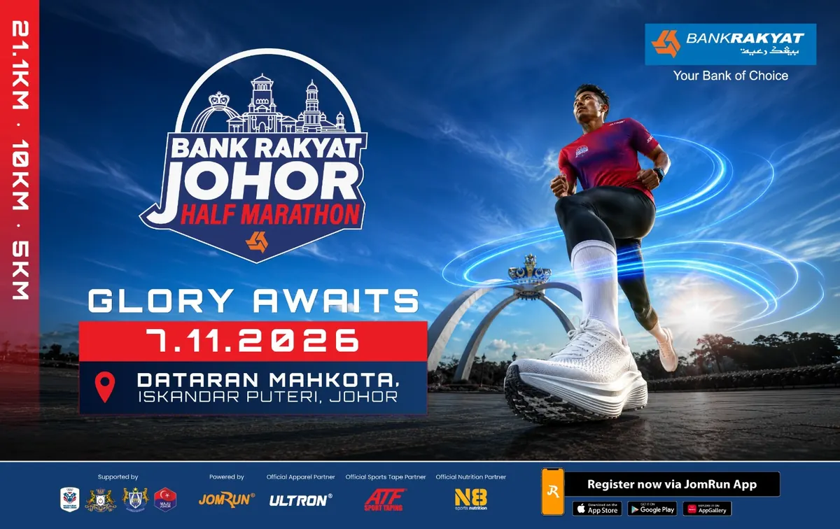 Bank Rakyat Johor Half Marathon 2026 official banner