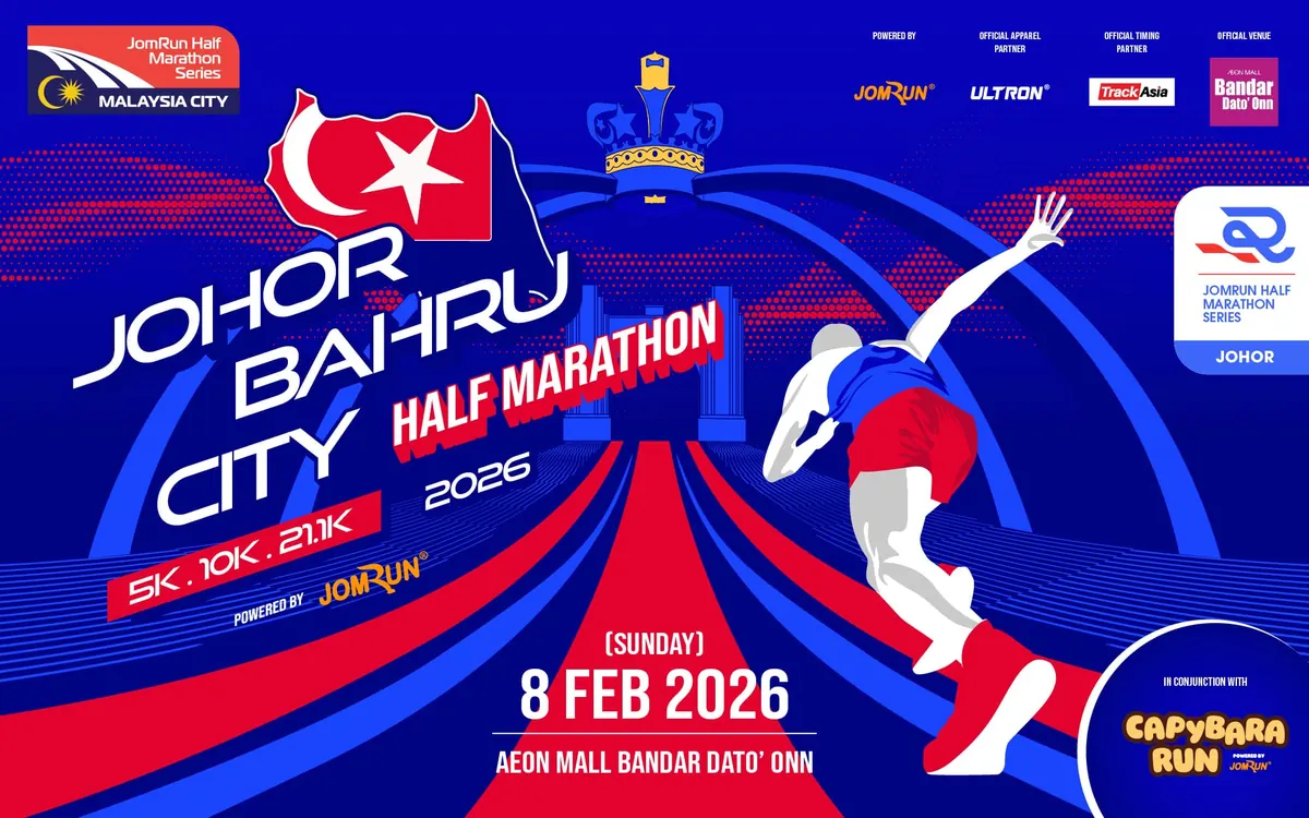 Johor Bahru City Half Marathon 2026 Powered by JomRun official banner
