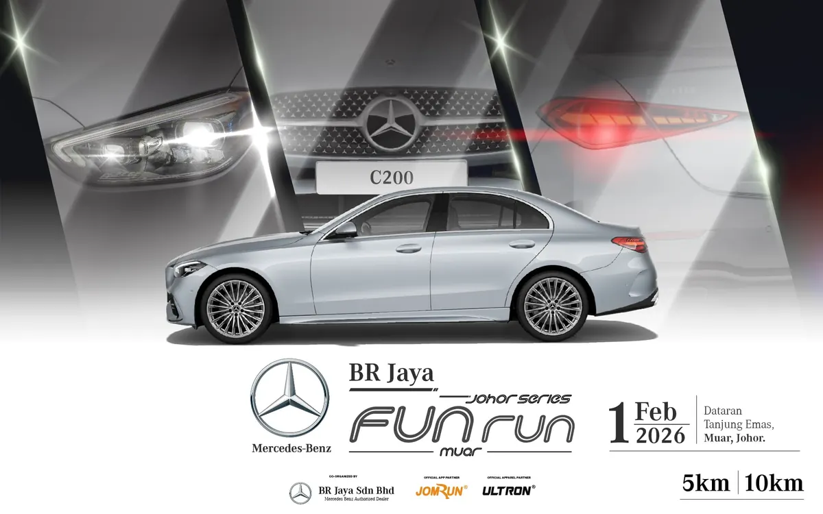 Mercedes-Benz BR Jaya Fun Run 2026 Johor Series - Muar official banner