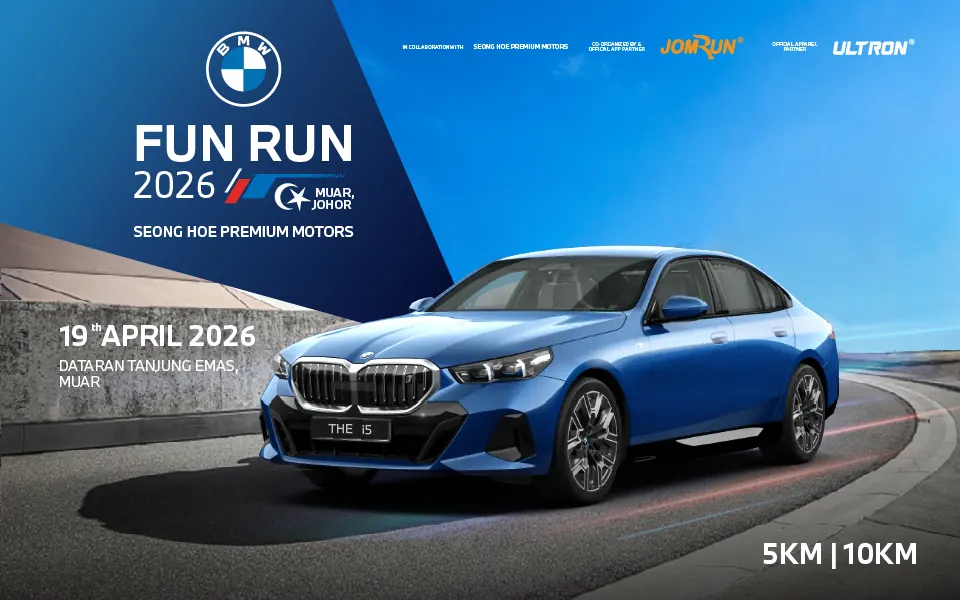 BMW x MINI Seong Hoe Premium Motors Run Muar 2026 official banner